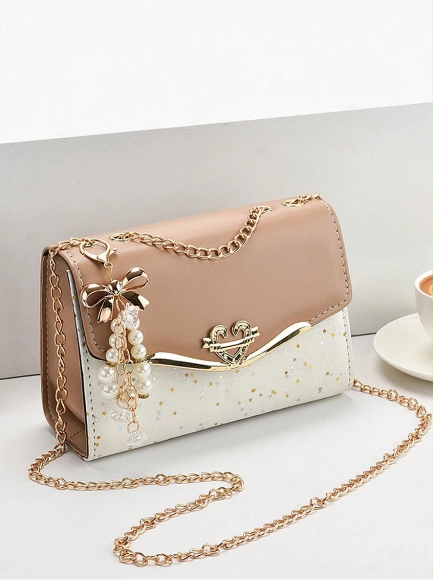 Luxury Pearl Charm Crossbody Handbag